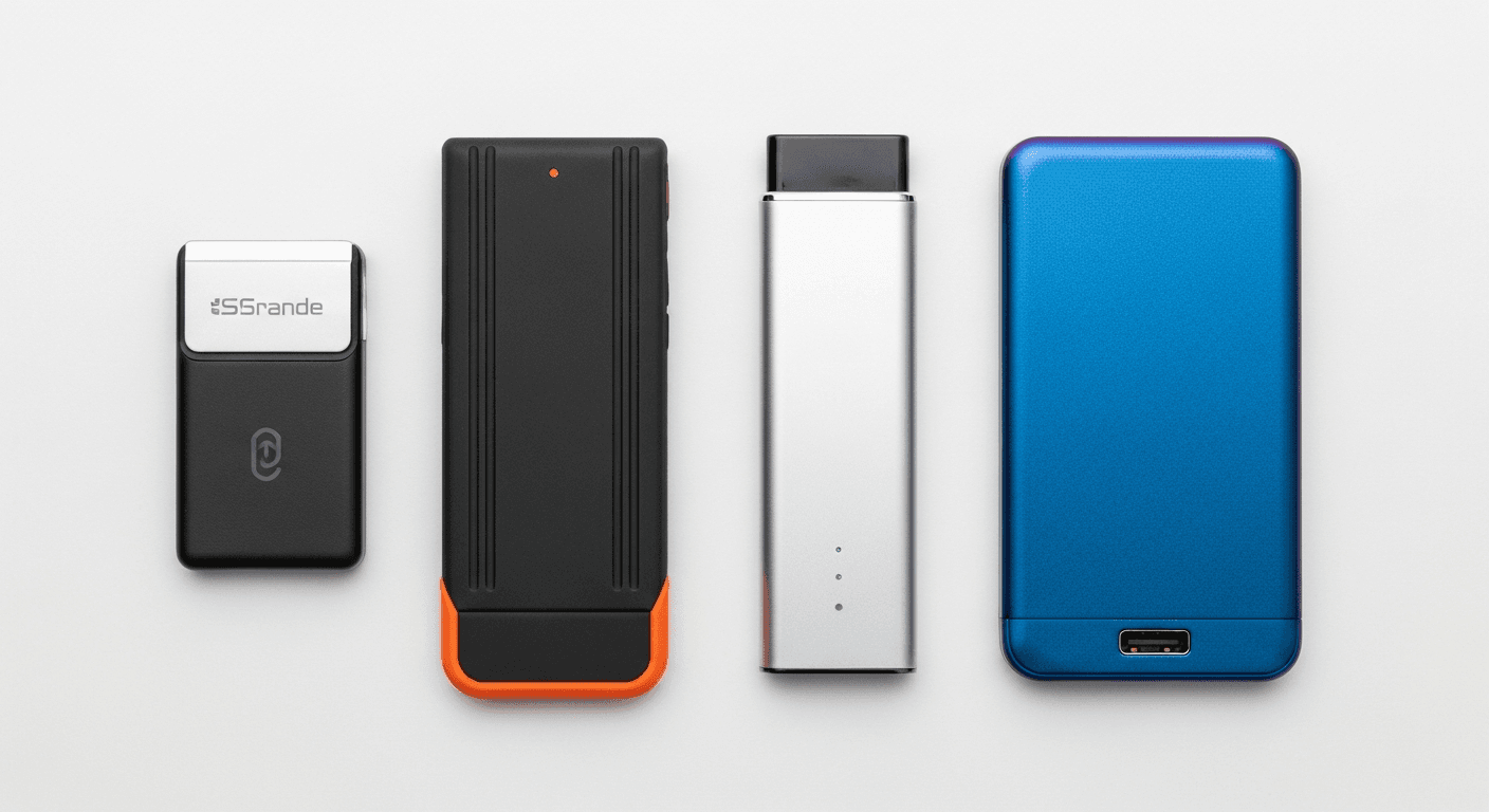 Comparatif des 4 SSD externes côte à côte