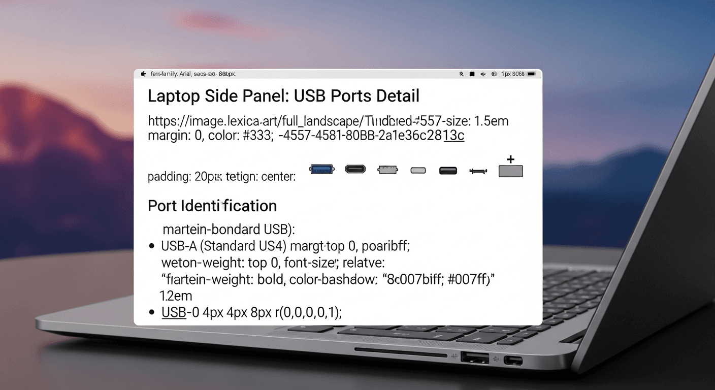 Schéma des différents types de ports USB et leurs vitesses