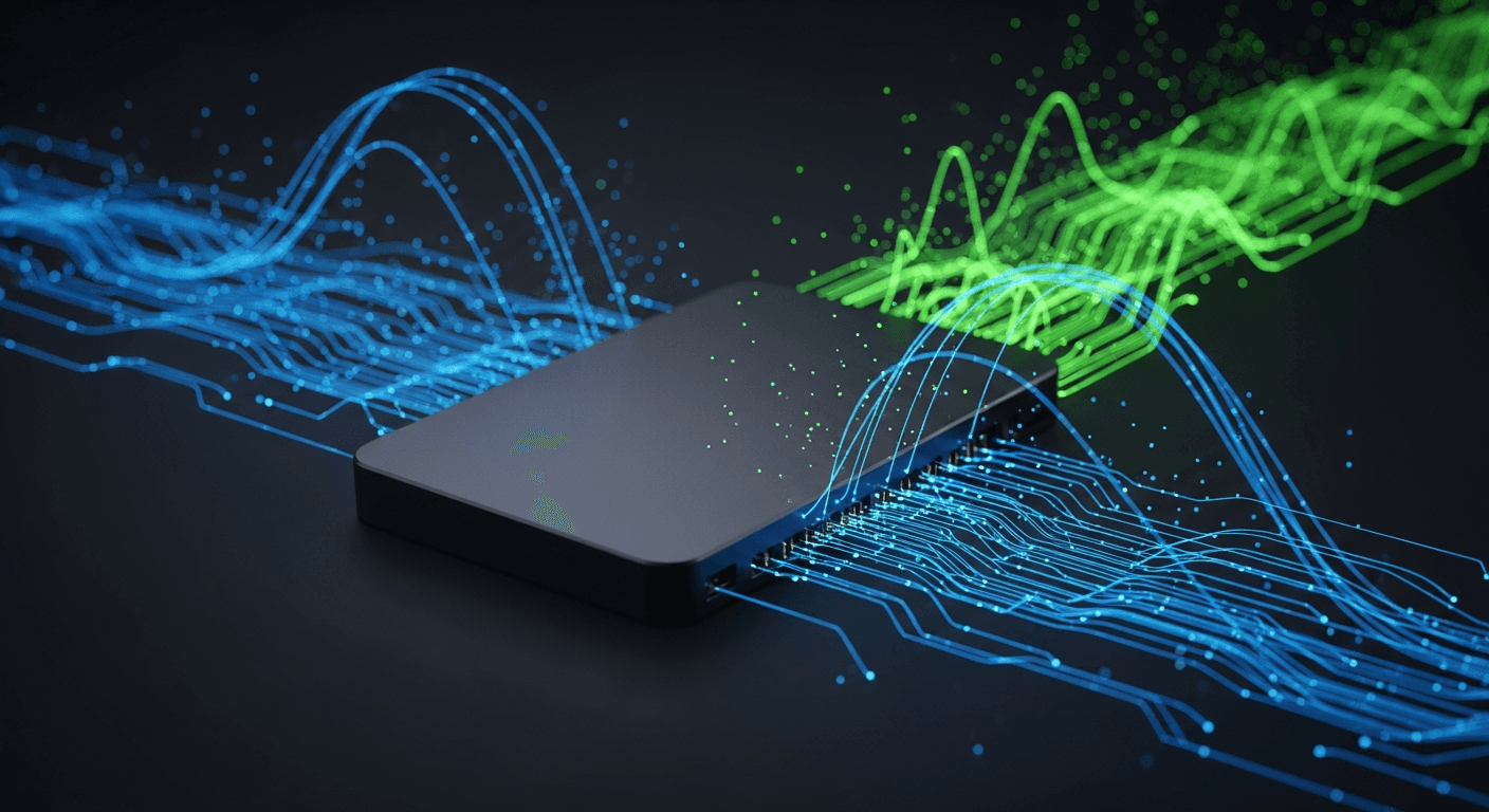 Visualisation de la vitesse de transfert du Samsung T9