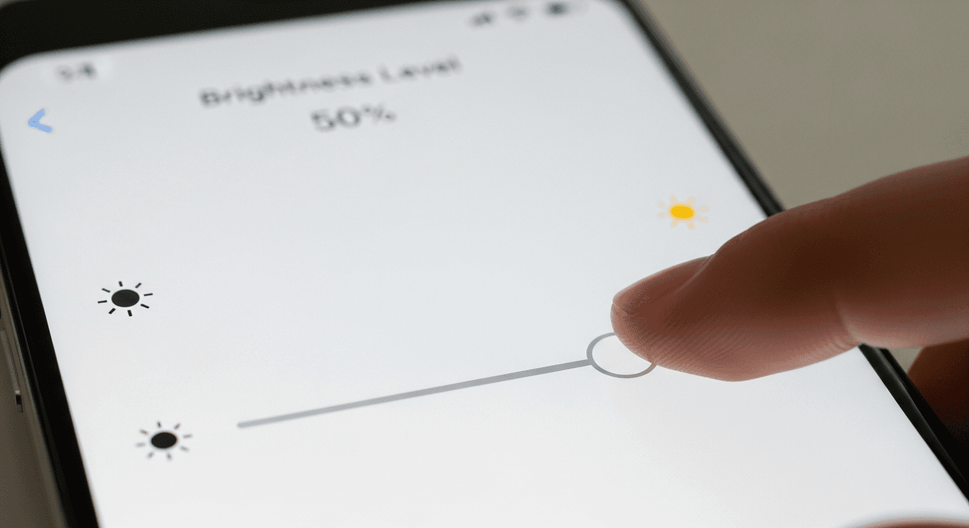 Réglages de luminosité et d'écran sur smartphone Android